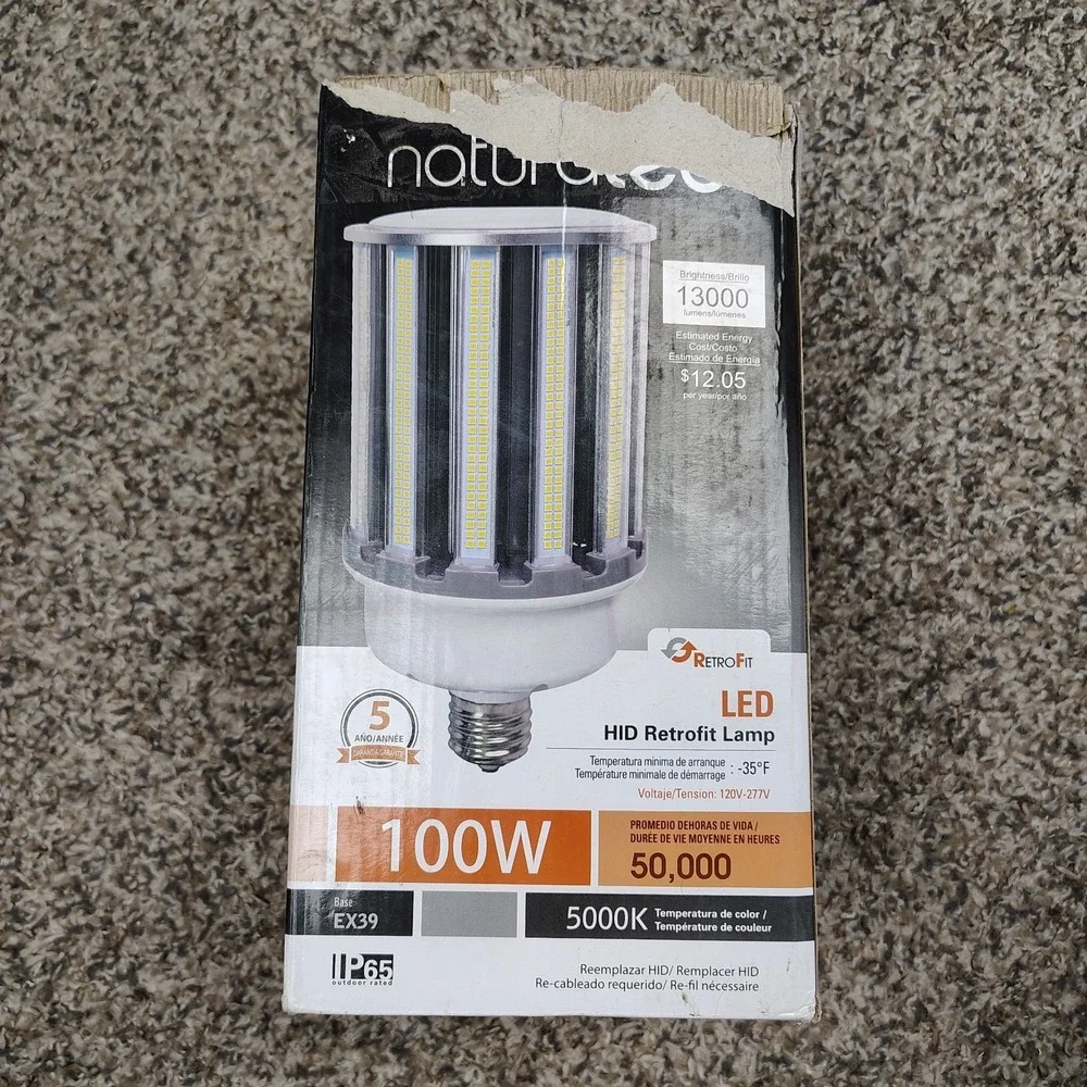 LED HID Replacement Corn Cob 120-227V 100W Watt EX39 50K 5000 Natural Daylight